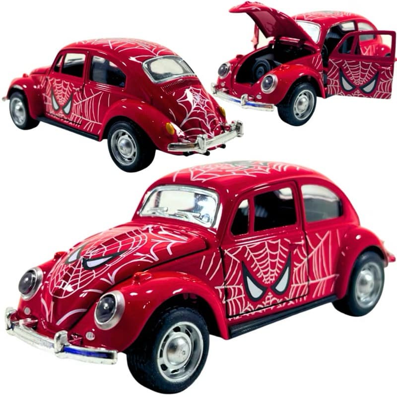 Carrinho Miniatura Metal Abre Portas E Capô Ficção desenho de aranha