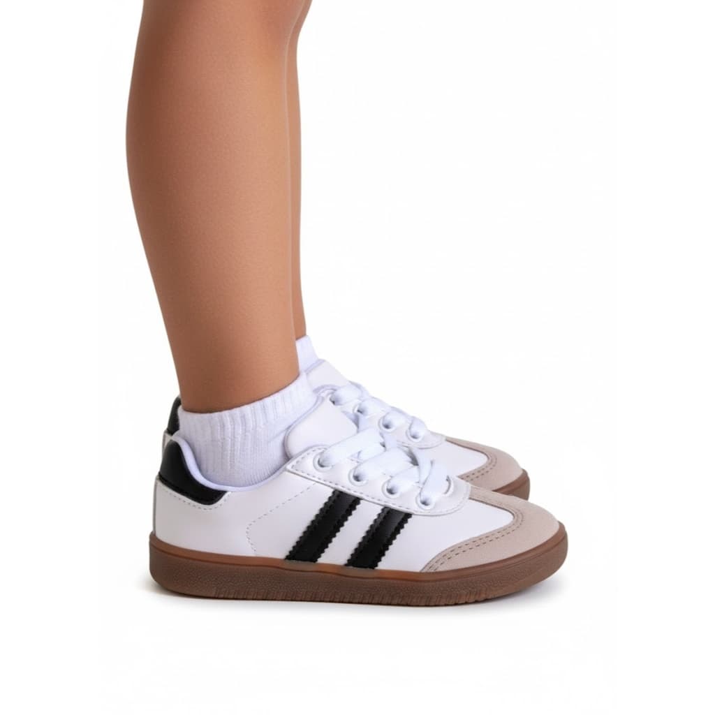 Tênis infantil casual moderno e confortável modinha