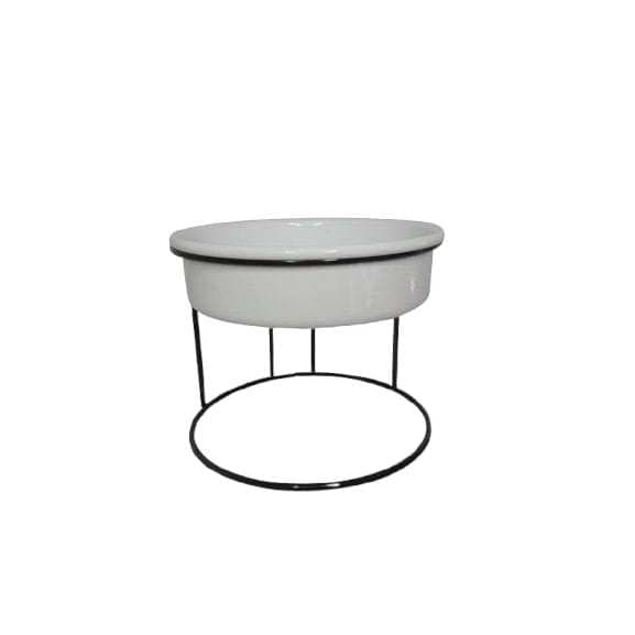 Comedouro Ração/Água PET de Alumínio c/ Suporte Elevado 250ml