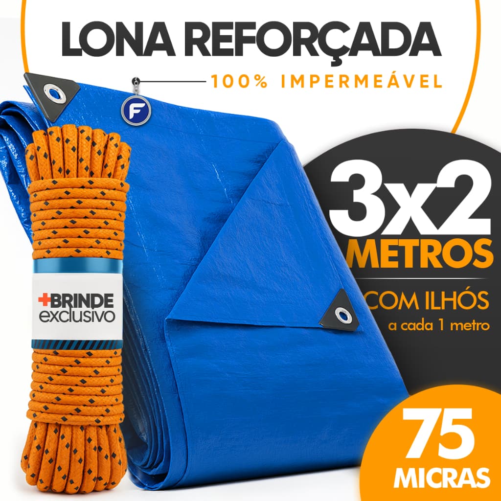 Lona Impermeavel 2x2 3x2 3x3 4x3 4x4 5x3 5x4 5x5 6x3 6x4 6x5 Construção Piscina Reforçada + Corda