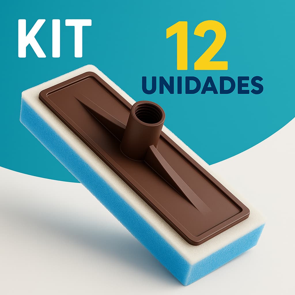 Kit 12 Refil Esponja Lava Vidro Box Banheiro Janela - Envio Em até 24h