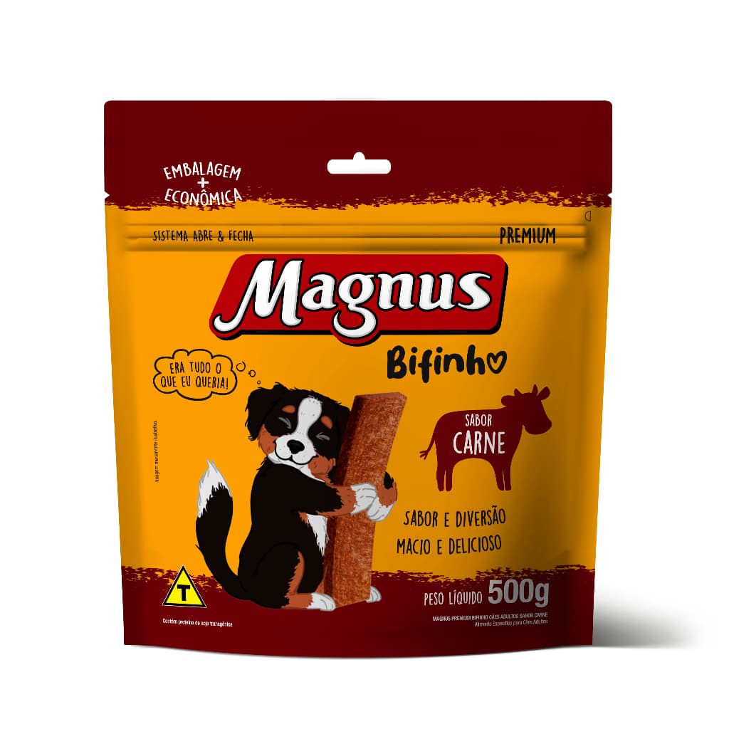 Bifinho Magnus para Cães Adultos Sabor Carne - 500g