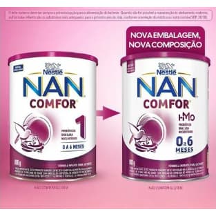 Fórmula Infantil Nan 1 Comfor Hmo De 0 A 6 Meses 800G