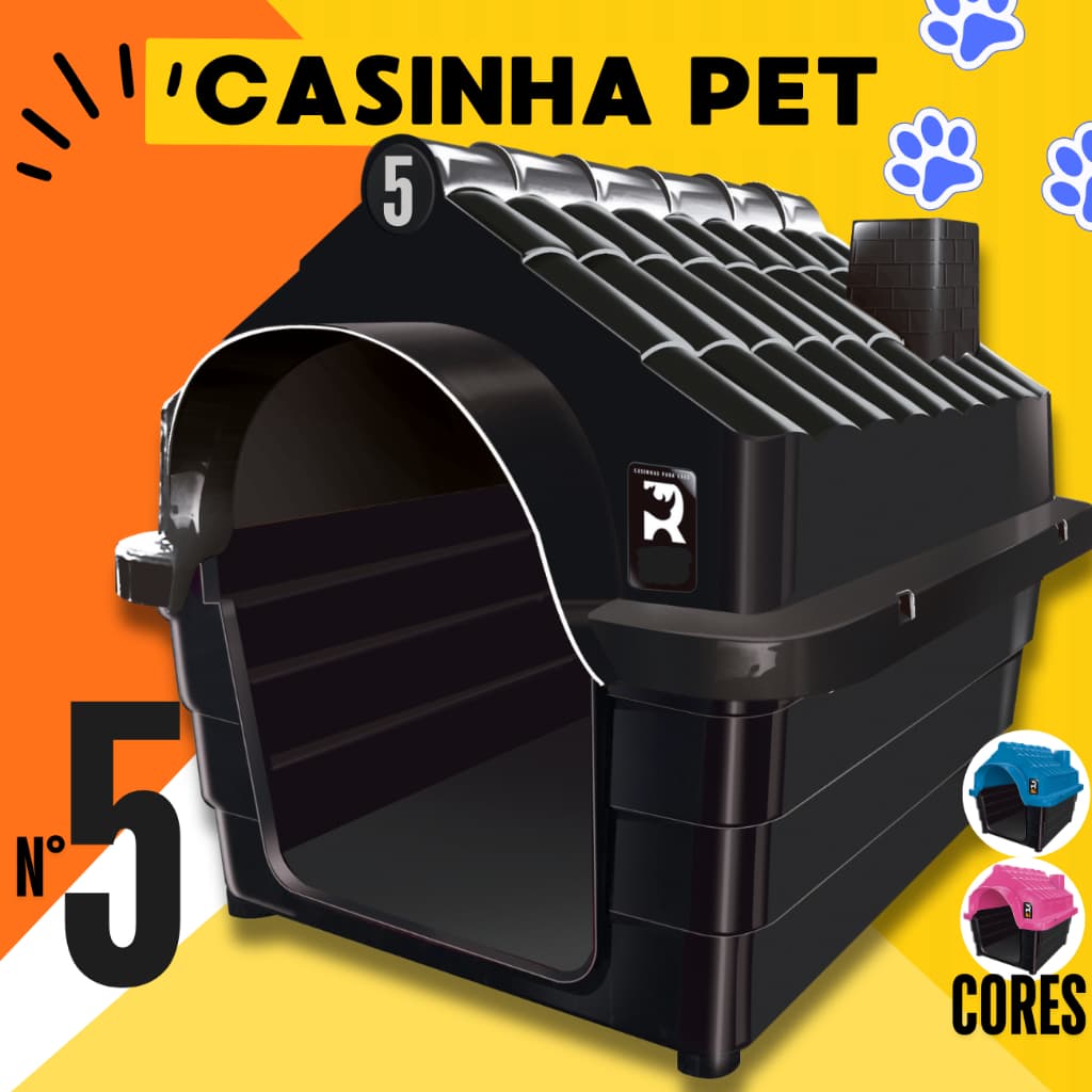 Casa Casinha Cachorro Plástica Desmontável e Lavável N5
