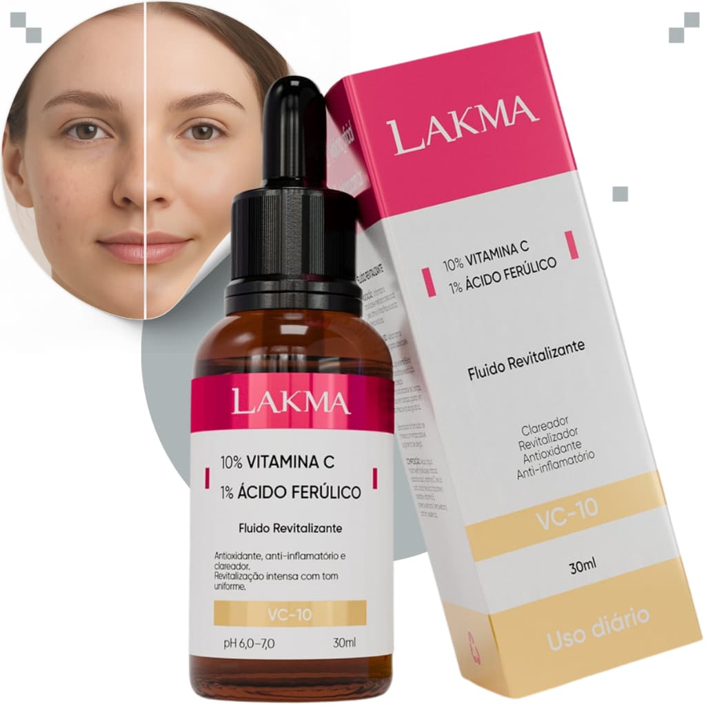 Sérum Vitamina C 10% Lakma Todos Tipos De Pele 30ml Clareador Manchas