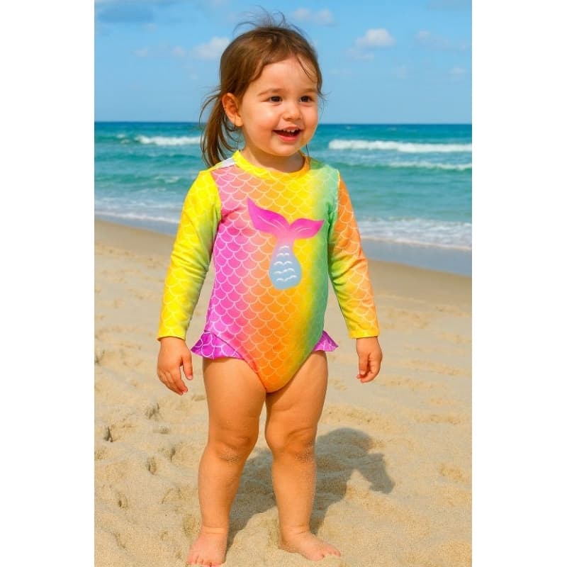 Maio Bebê com Proteção Solar UV FPU50 Praia Piscina menina