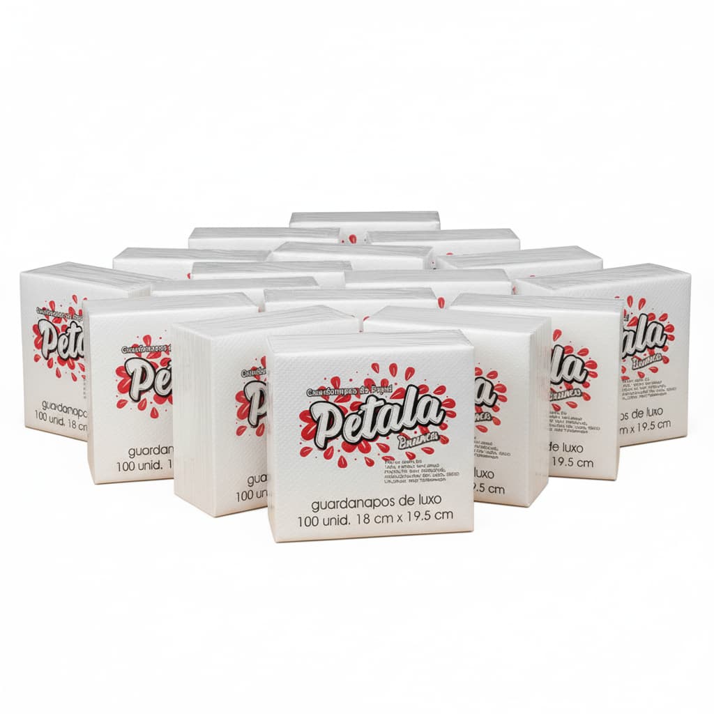 Guardanapo de Papel 600un/2100un 18x19,5 Branco Folha Simples - Pétala