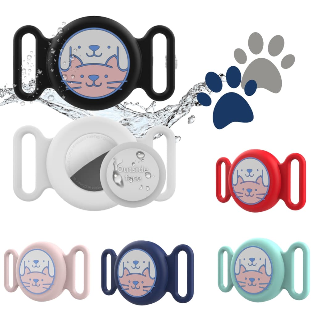 Capa Protetora Airtag Silicone Para Coleira Gato Cachorro Rastreador Proteger Pet Mala