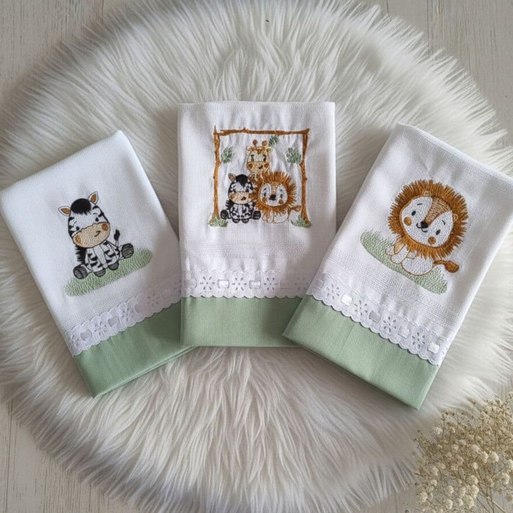 Kit 3 Lencinhos de boca  38x35 cm Fralfa Ideais para Enxoval Recém-Nascido Flanelado Bebê