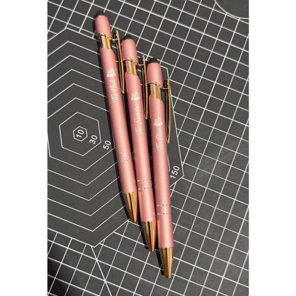 Kit 1/2/3/4 Caneta metálica touchscreen, esferográfica azul 1.0mm Personalizada, ícone, logo, nome