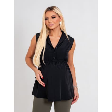 Blusa Gestante Cavada com Botões – Amamentação Fácil