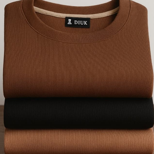 Kit 2 Camiseta Masculina Texturizada Canelada Premium Camiseta Canelada Texturizada Camisa Masculina Tshirt Elegante