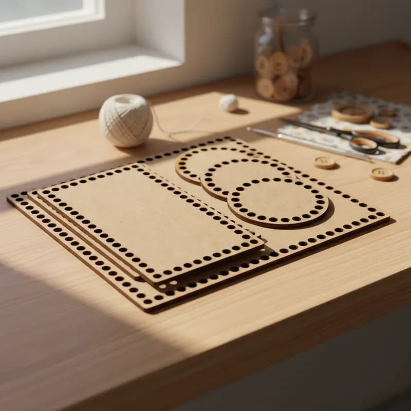 Black Friday Kit Base Crochê MDF Para Kit Higiêne Bebê Fio de Malha Artesanato