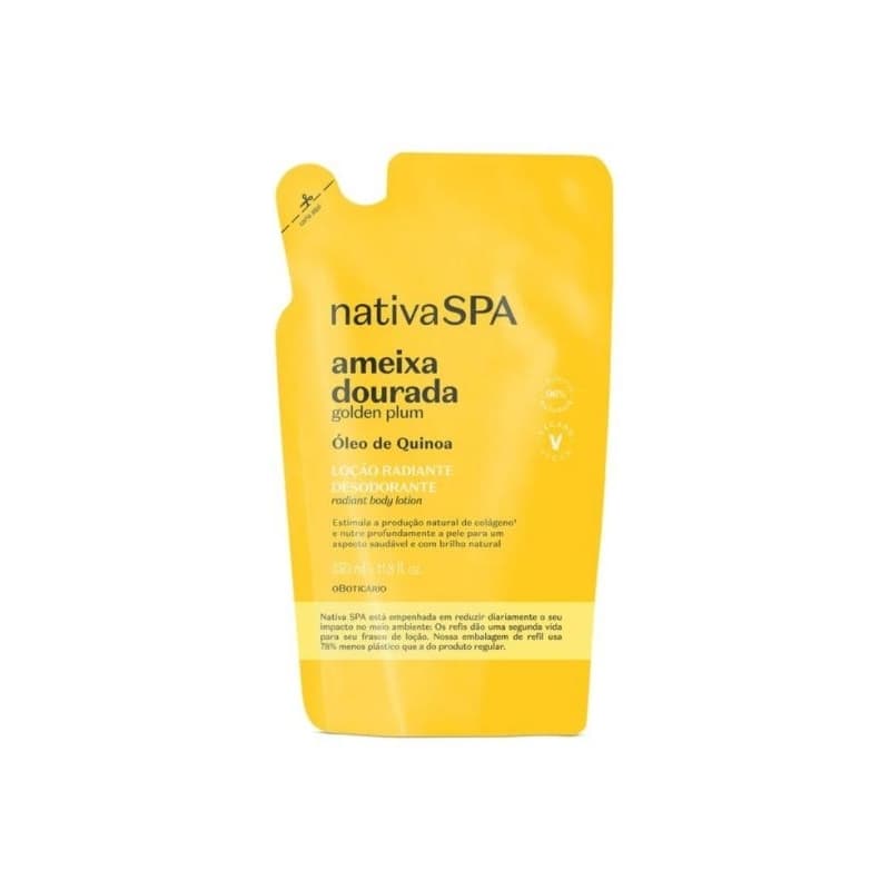 Refil Loção Radiante Desodorante Corporal Nativa SPA Ameixa Dourada 350ml