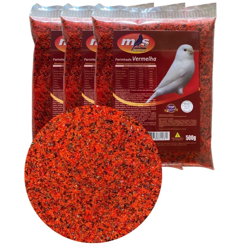 Kit C/ 3 Farinhada Vermelha 500g - Ms Sementes