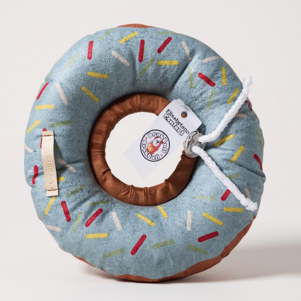 Colar Elizabetano Donuts Cores Variadas Tecido Super Premium Macio Não Machuca