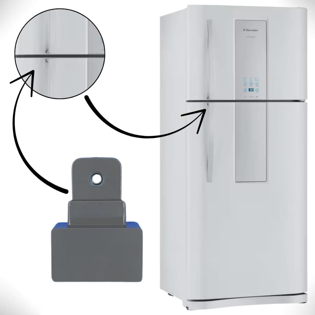 Suporte do Puxador da Porta para Geladeira Electrolux DF80 DF82 DFN52 DFW51 Cinza