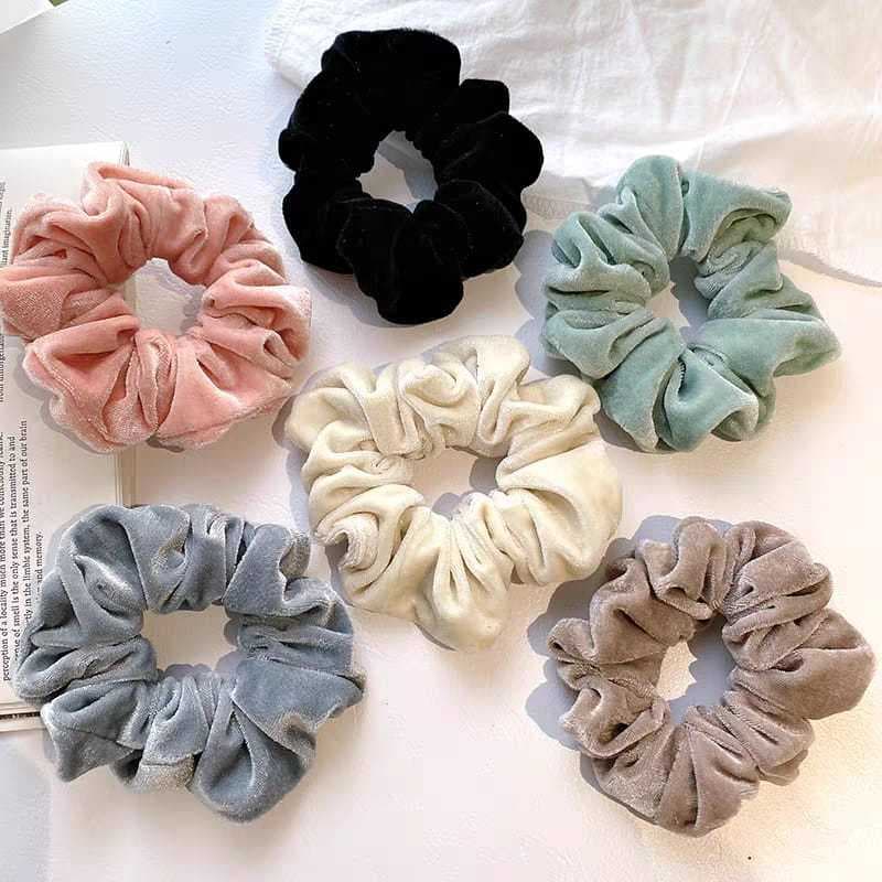 Scrunchies de Veludo elástico de cabelo xuxinha de cabelo luxo bem macio DIVERSAS CORES