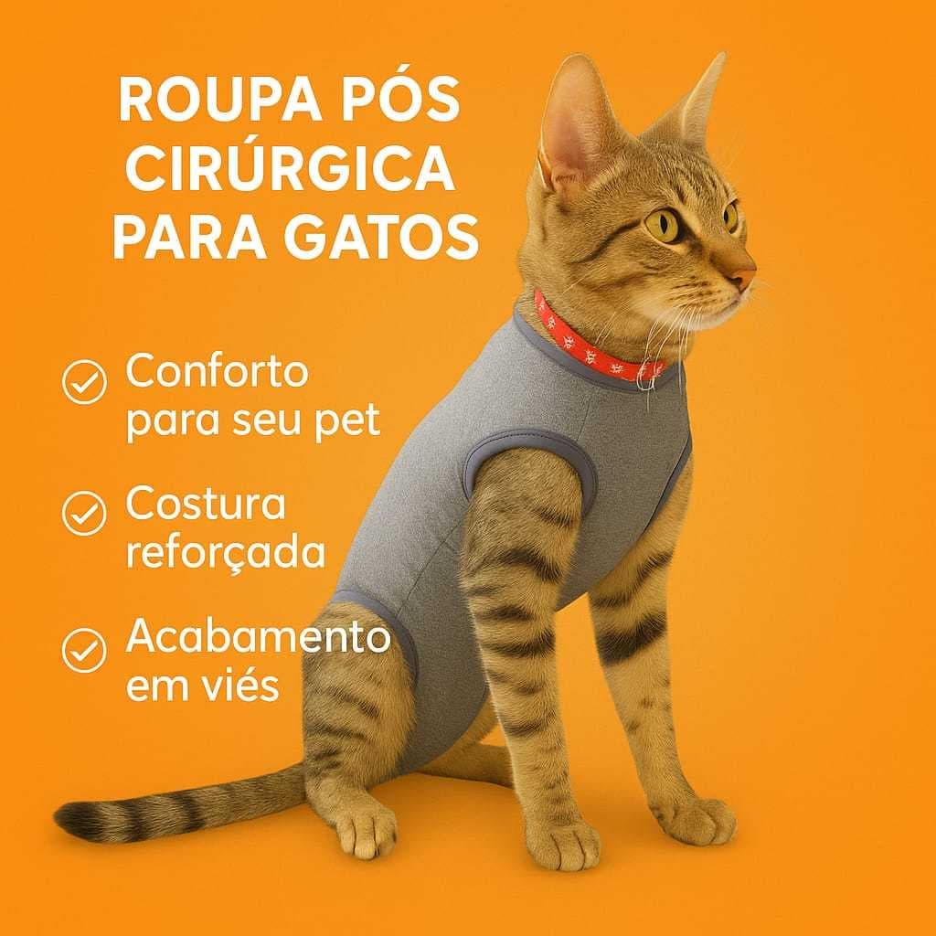 Roupa Cirúrgica Para Gato Unisexx