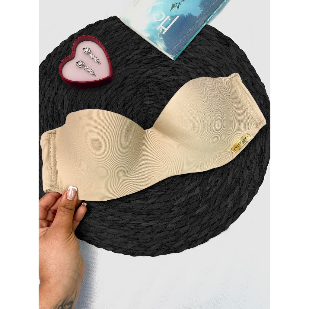 Sutiã Tomara Que Caia Com Bojo Três Fecho Triplo Reforçado Alça Removível Victoria Secrets PROMOÇÃO