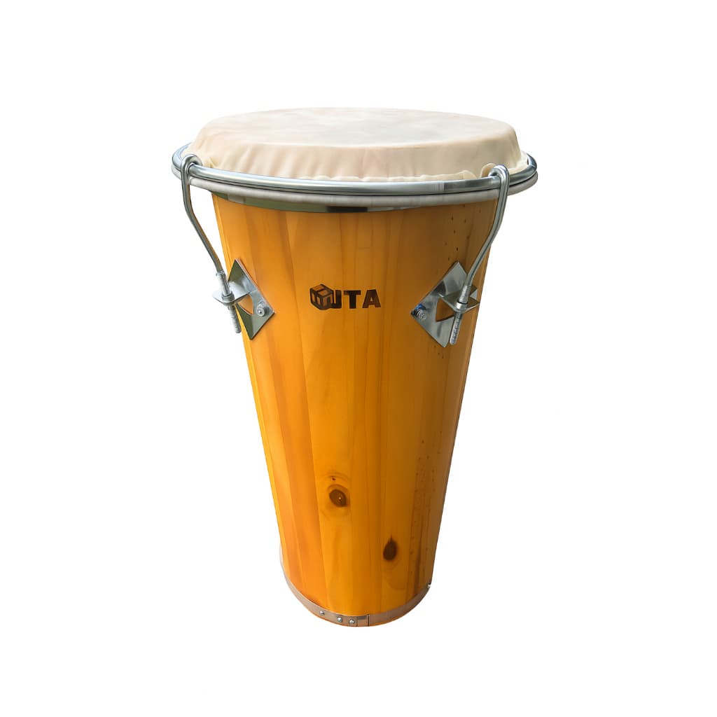 Atabaque 50cm Couro Animal Aço 4 Afinações Madeira Claro