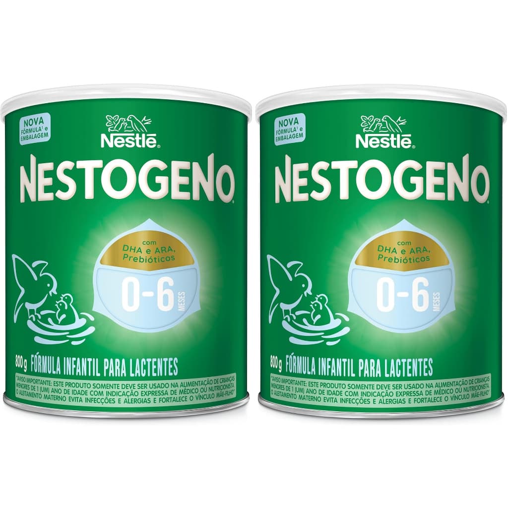 Kit 2 Latas Nestogeno Lata 800gr  0 a 6 Meses EQ.1