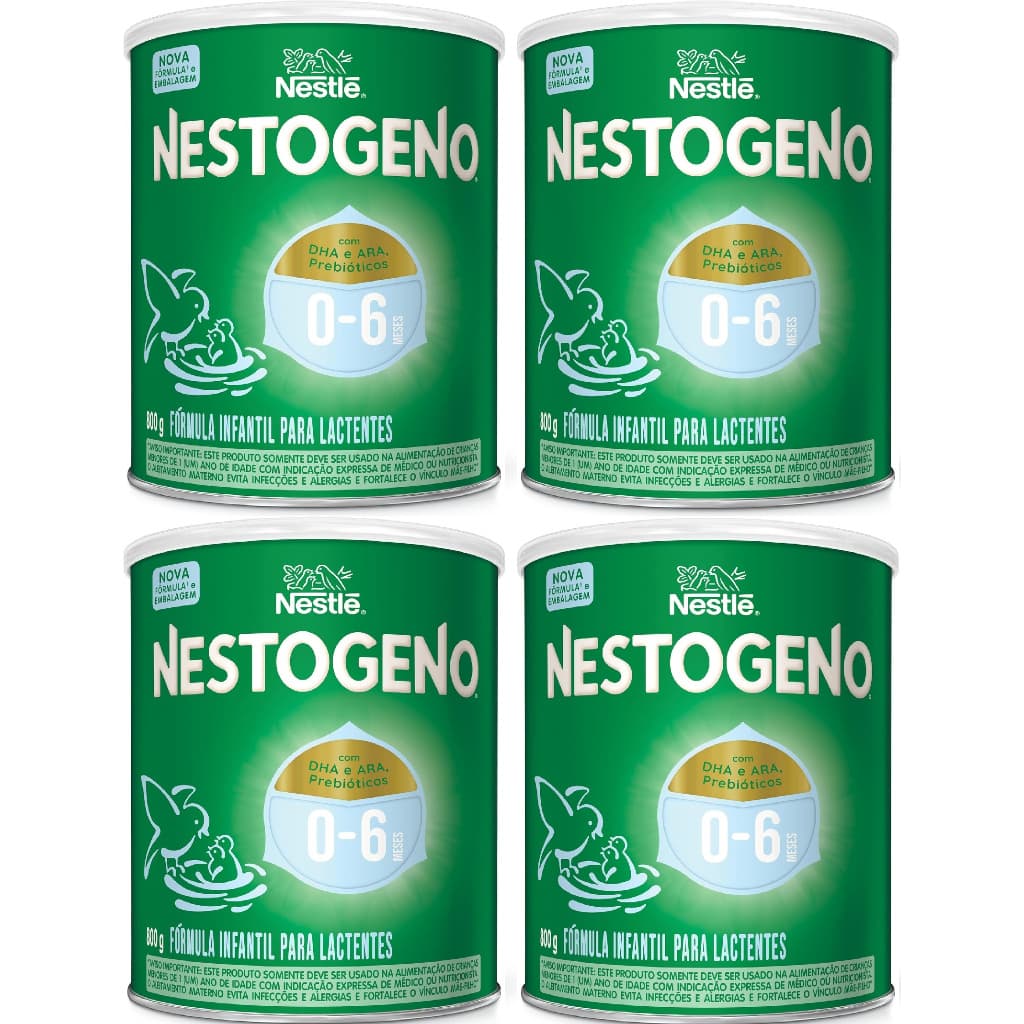 Kit 4 Latas Nestogeno Lata 800gr  0 a 6 Meses EQ.1