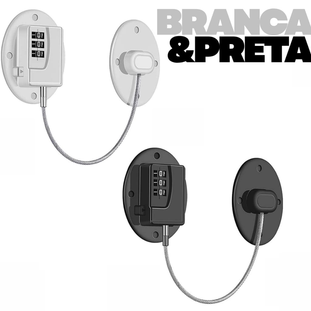 Trava Tranca De Segurança Para Proteção Infantil Crianças Bebê Com Senha Para Armário Geladeira Porta