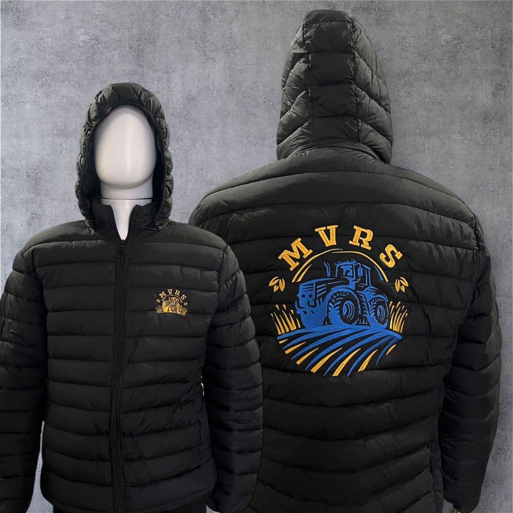 Jaqueta Personalizado Bobojaco Puff Naylon Uniforme Peito e Costas Zíper Bordado Masculino Feminino