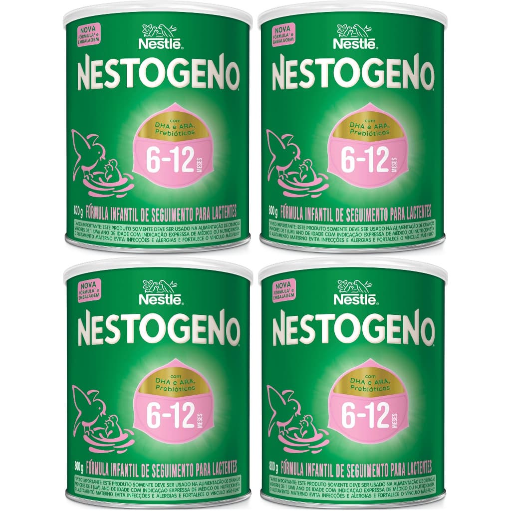 Kit 4 Latas Nestogeno Lata 800gr  6 a 12 Meses EQ.1