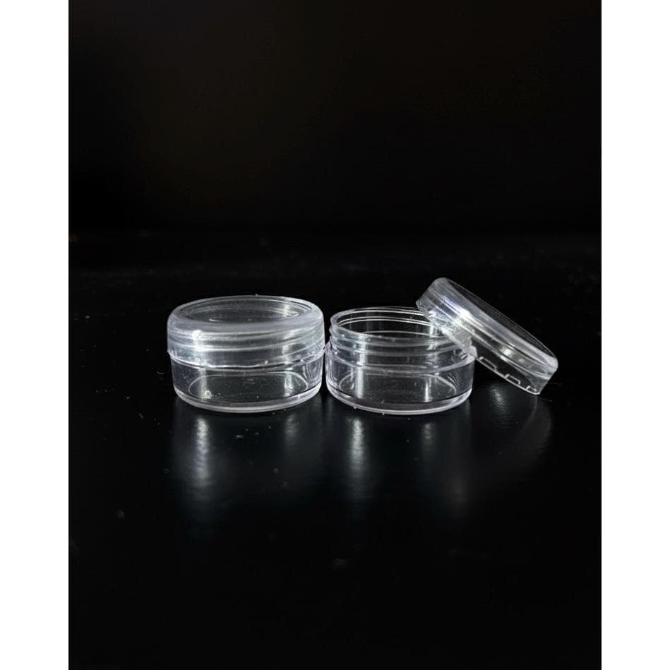 30 Potes 4grs - para glitter, pedrarias, mini terço de acrílico c/ tampa de rosquear Transparentes