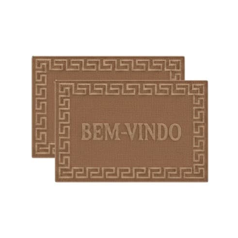 Kit 2 Tapete Capacho Antiderrapante Vinílico Porta Entrada