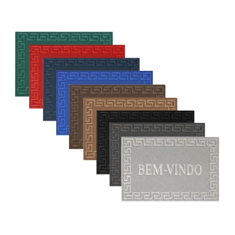 Kit 4 Tapete bem vindo Antiderrapante Capacho Porta Entrada Vinílico