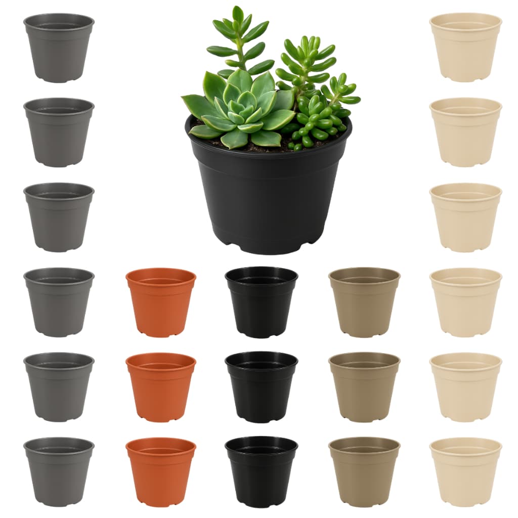 Mini Vasinho Redondo 150ml Preto Marrom Colorido Plastico Suculentas Cactos Decoracao Lembrancinhas