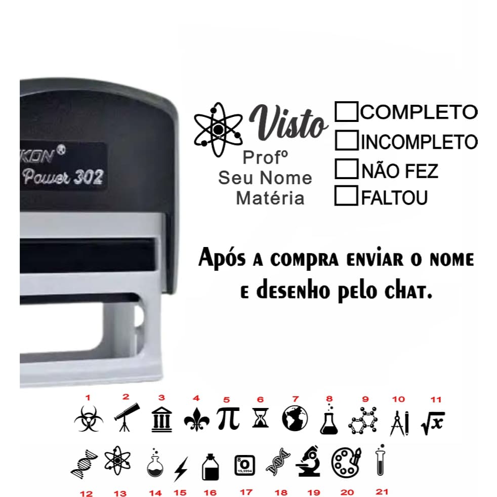 #CARIMBO VISTO+ MATÉRIA PARA PROFESSORES