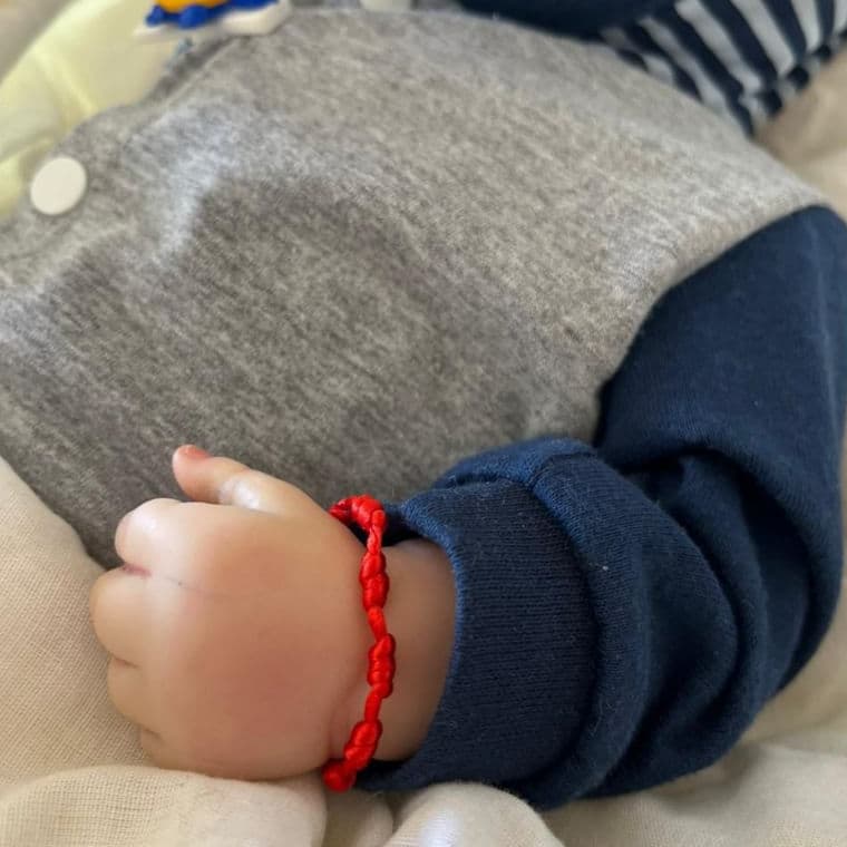 Pulseira 7 Nós Vermelha para Bebê Recém-Nascido e Infantil | Proteção e Energia Positiva