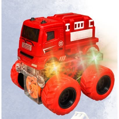 Mini Carrinho De Fricção Caminhão Bombeiro E Lixeiro 4x4 Big Foot Caminhão