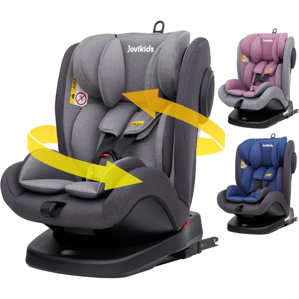 Cadeira Carro Para Bebê Cadeirinha até 36kg Isofix TopTether 360 graus Jovikids Angela