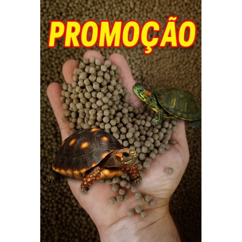 Ração para Tartarugas, Jabuti, Tigre D'água, Répteis e Peixes Filhotes