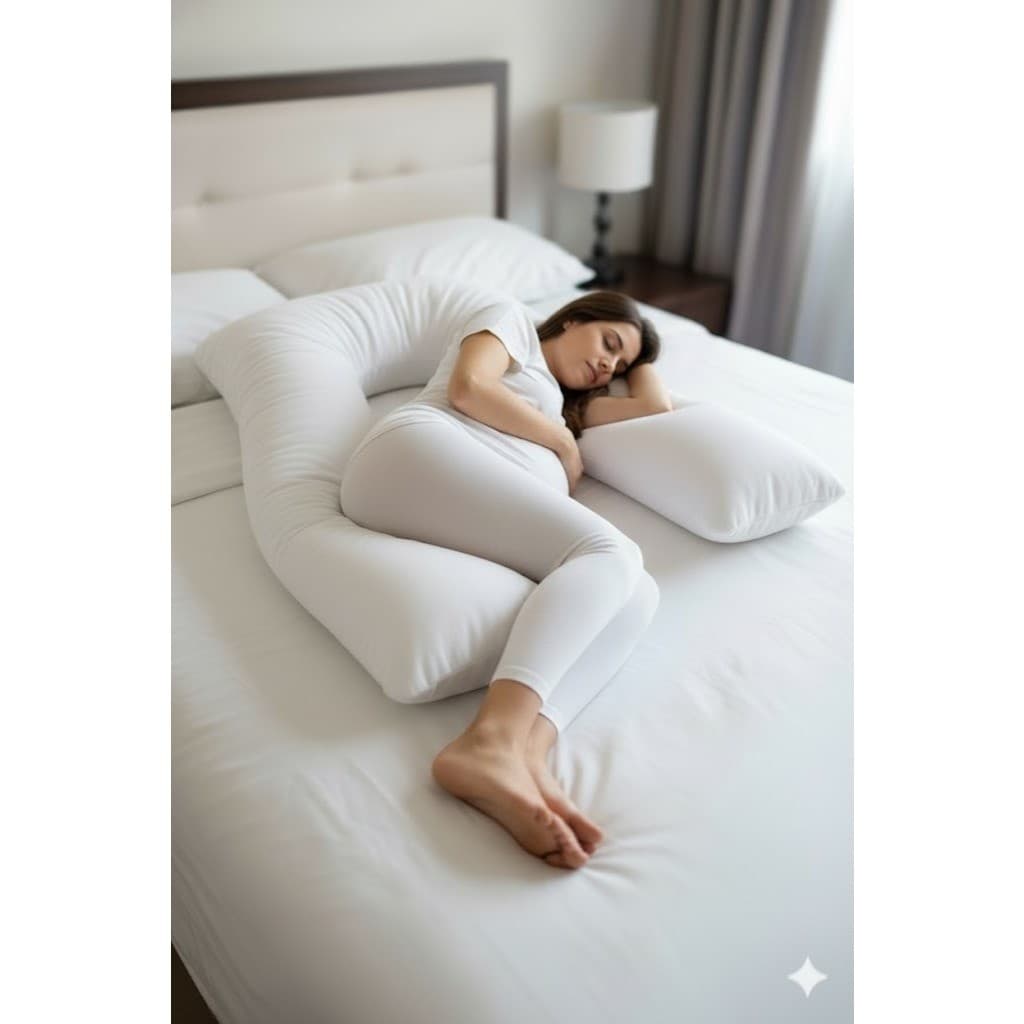 Travesseiro de corpo para Gestante Gravida 1,20m x60m  micropercal de 200 fios