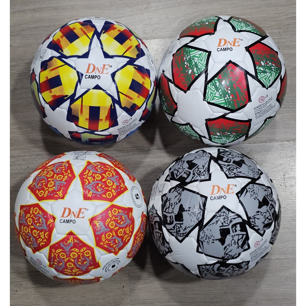 Bola de Futebol Campo Quadra Colorida Resistente Estrelada