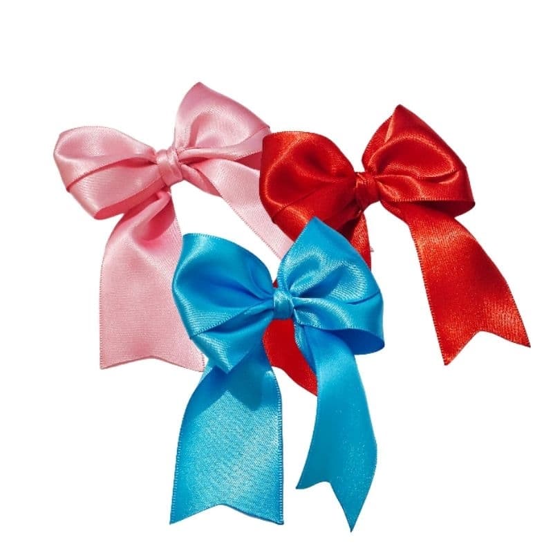 LAÇO DE CETIM N° 9 DUPLO OU SIMPLES/KIT 10 UNIDADES/DIVERSAS CORES