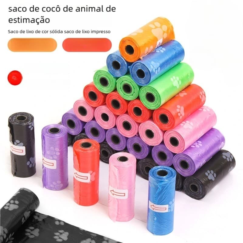 Kit 12 Rolinhos De Saquinhos/Refil de Lixo Para Coco Pet Gato Cachorro