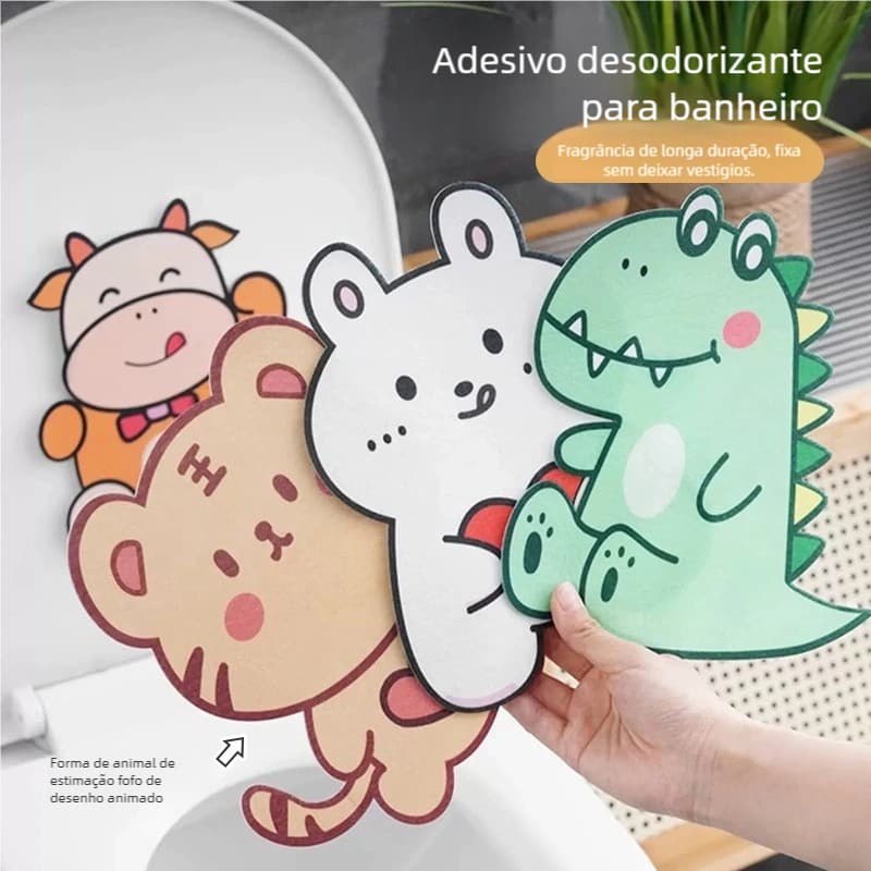 Desodorante de banheiro adesivo, elimina mau cheiro instantaneamente