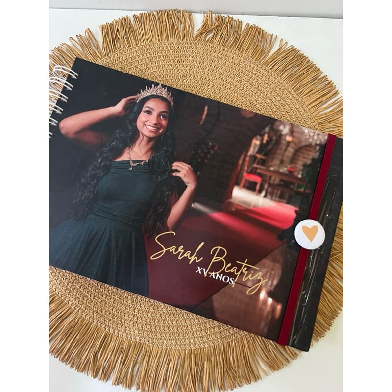 Caderno de Mensagens /Livro de assinatura Personalizado 15 Anos de debutantes