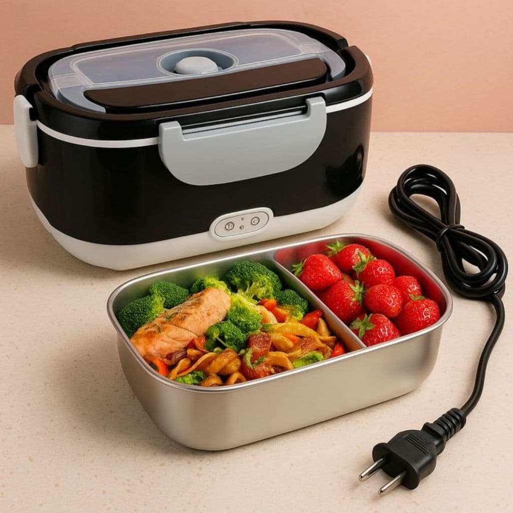 Marmita Elétrica Carro/casa 12v/24v/110v/220v Portatil Black.