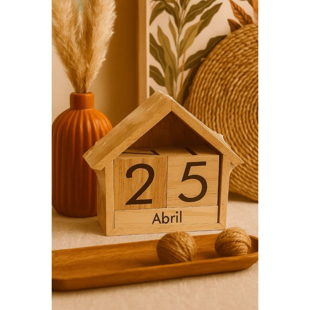 CALENDARIO DECORATIVO DE MESA FORMATO CASINHA.