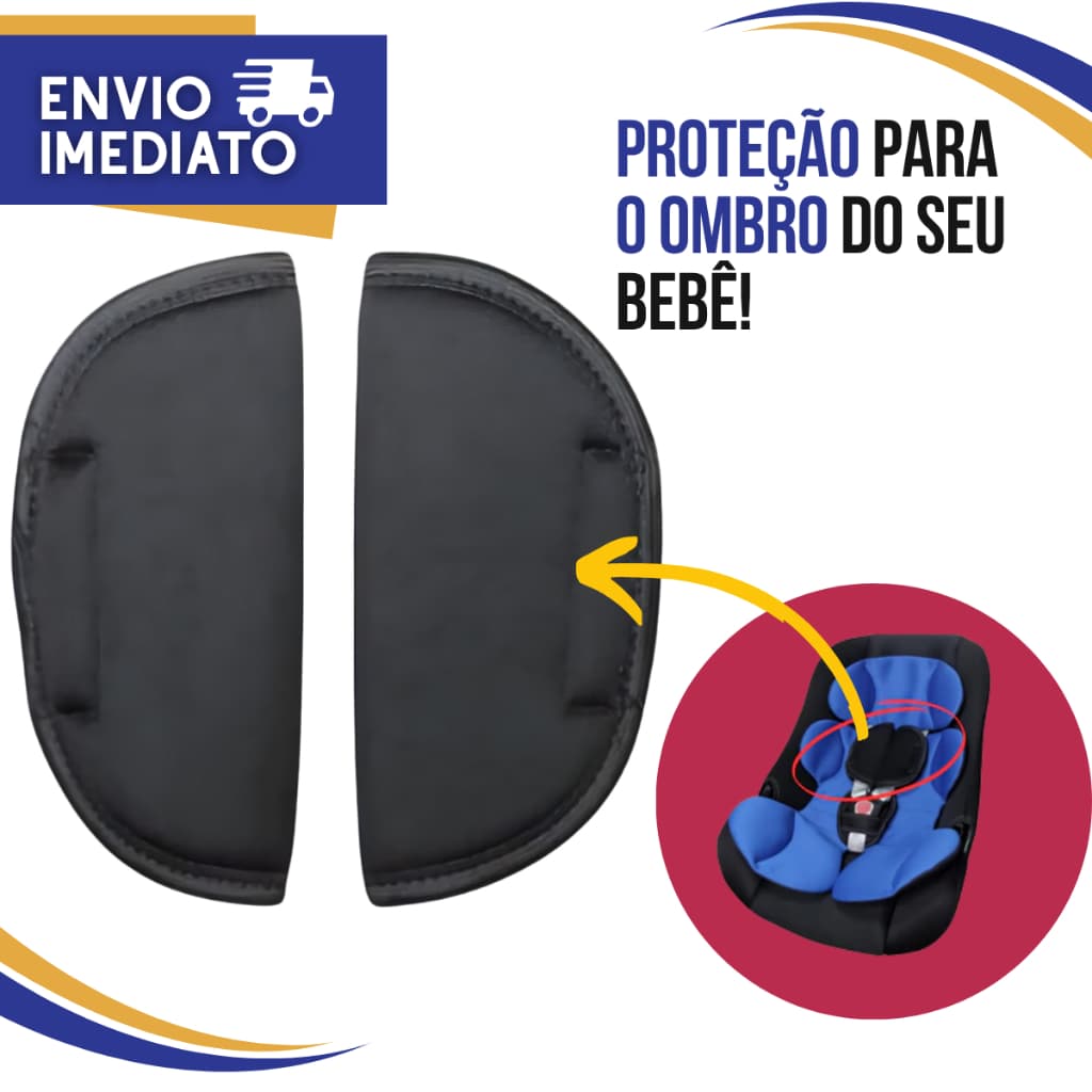 Protetor Cinto Bebê Conforto Cadeirinha Carrinho Almofada Ombreira Segurança do Bebe