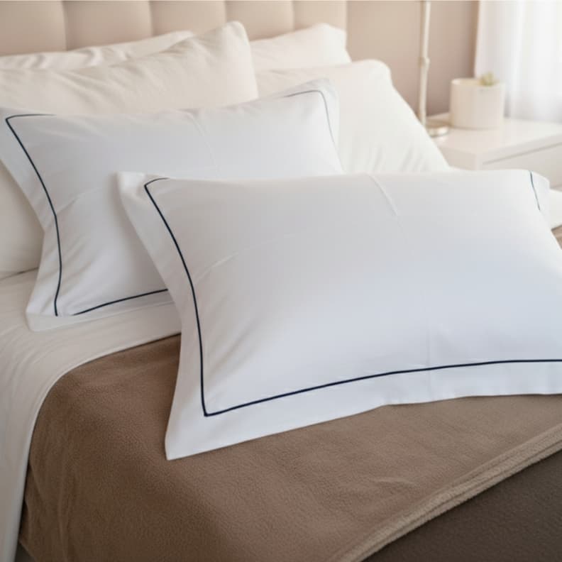 Par de Fronhas Micropercal 400 Fios Toque Acetinado Super Macias Antialérgicas com Aba nos 4 Lados