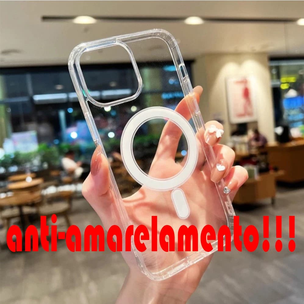 Capa Magnética Transparente Anti-Impacto para iPhone 11 a 17 Pro Max – TPU Premium | Oferta